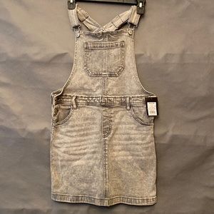 denim overall dress